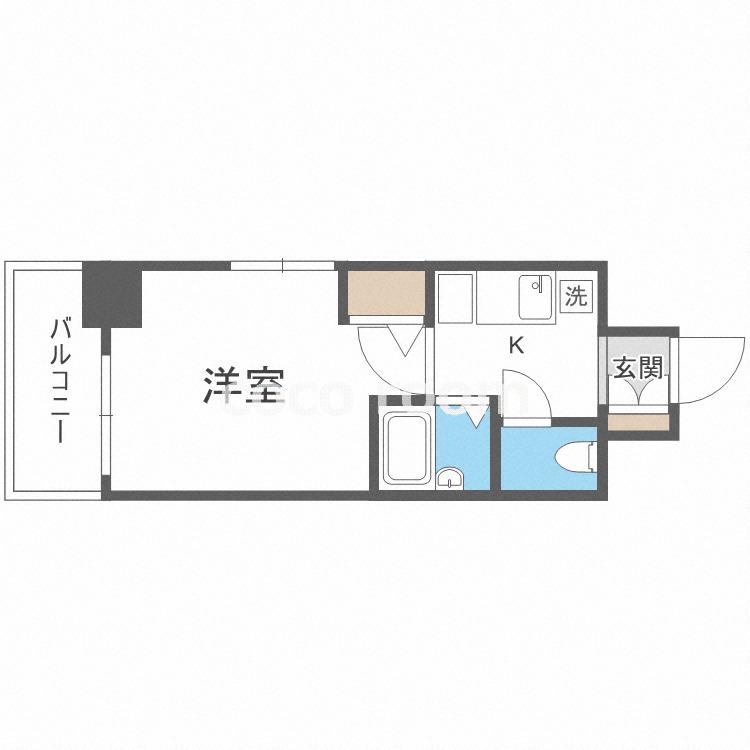 エスリード梅田東(1K/8階)の間取り写真