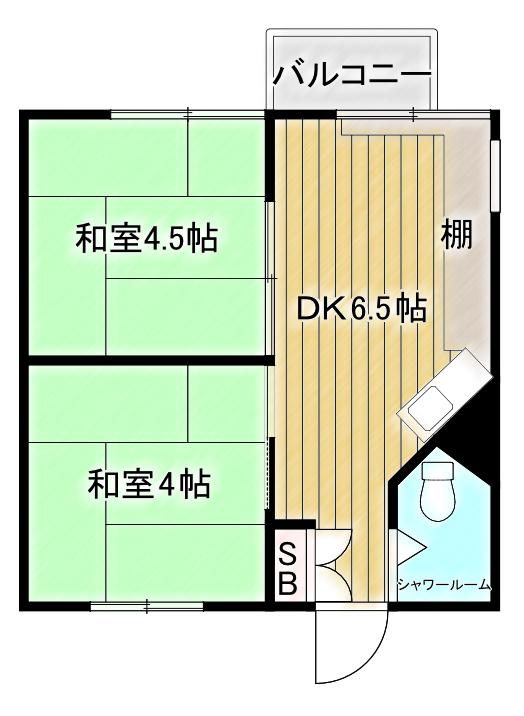 クレアション青砥(2K/5階)の間取り写真