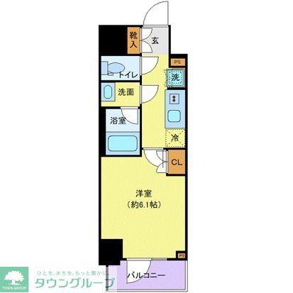 オープンブルーム川口並木(1K/7階)の間取り写真