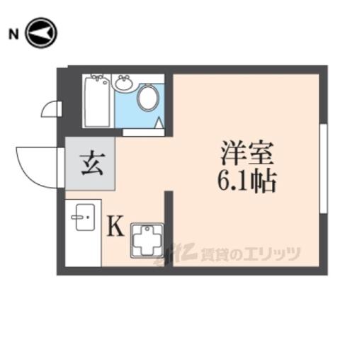 RHYTHM新石切(ワンルーム/2階)の間取り写真