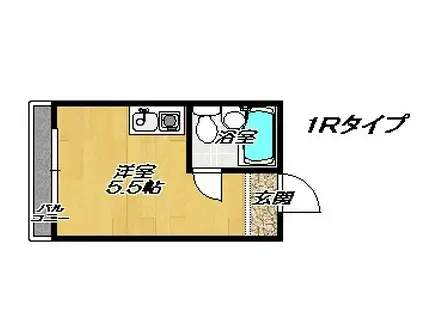 イーストビル(ワンルーム/6階)の間取り写真