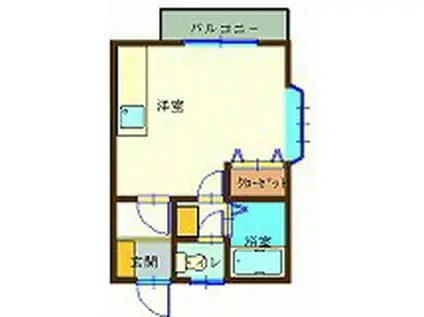 コーポ廣(ワンルーム/2階)の間取り写真