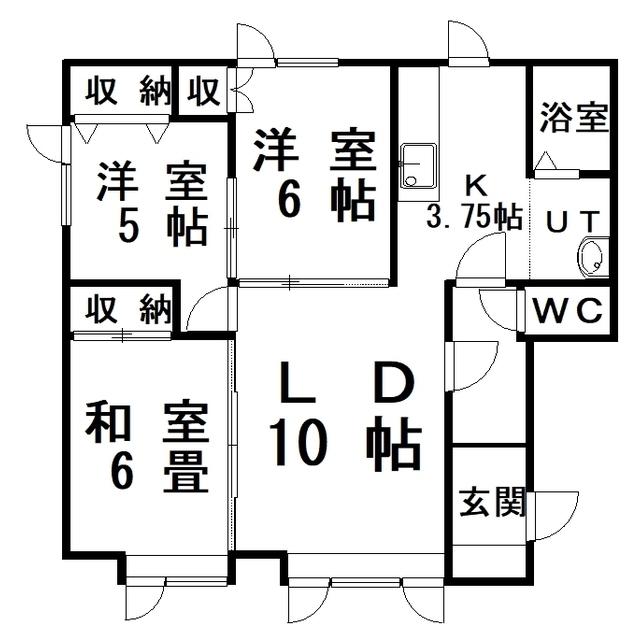 エクセレンス(3LDK/1階)の間取り写真