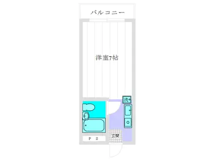 ハイツKEN(ワンルーム/1階)の間取り写真