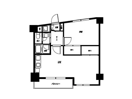 イーストヒルズ(1LDK/3階)の間取り写真