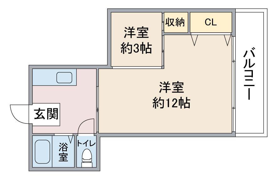 親和ビル(2K/4階)の間取り写真
