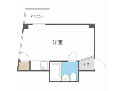 サンハイツ粉浜(ワンルーム/4階)の間取り写真