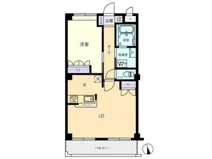 メゾン・アラモード(1LDK/2階)の間取り写真