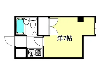 ピュアー紙屋川(1K/3階)の間取り写真