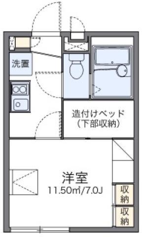 レオパレスフローラ夷山(1K/2階)の間取り写真