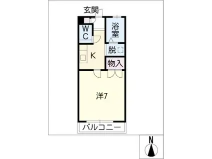 コーポ美寿乃(1K/2階)の間取り写真
