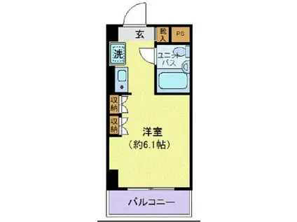 Kコート(ワンルーム/2階)の間取り写真