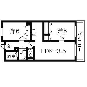 パークサイド津島(2LDK/2階)の間取り写真