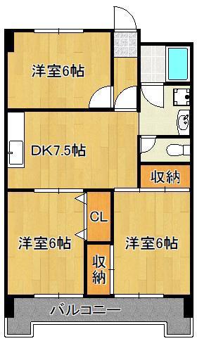 アネシス守恒(3DK/2階)の間取り写真