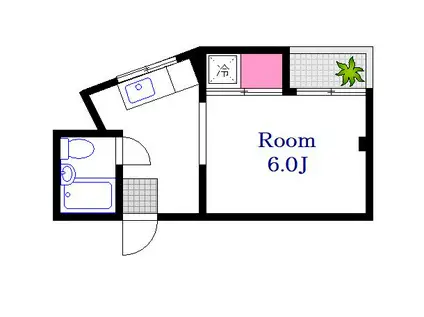 中屋ビル(1K/5階)の間取り写真