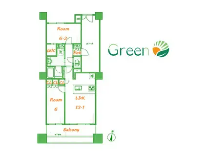 リストレジデンス辻堂タワー(2LDK/16階)の間取り写真