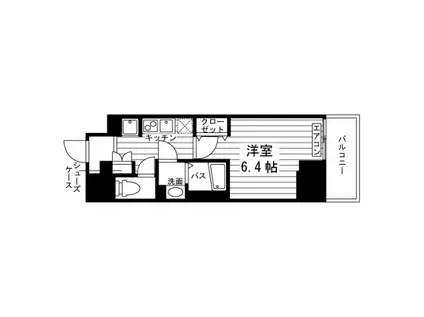 BPRレジデンス町田(1K/2階)の間取り写真