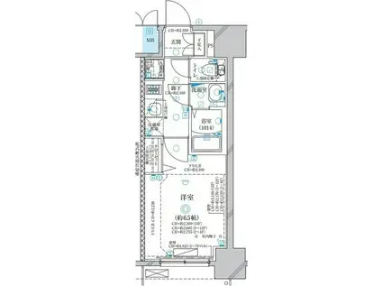 ディアレイシャス名古屋太閤通(1K/5階)の間取り写真