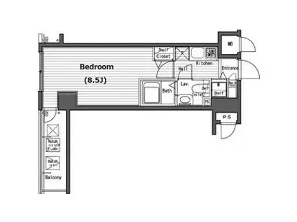 ガラ・シティ横浜西口(1K/5階)の間取り写真