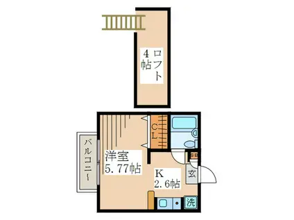 ル・グランA(1K/2階)の間取り写真