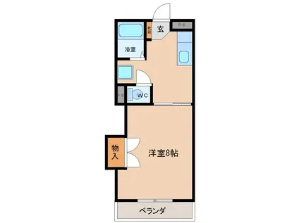 ジュネスSATO 22(1K/3階)の間取り写真