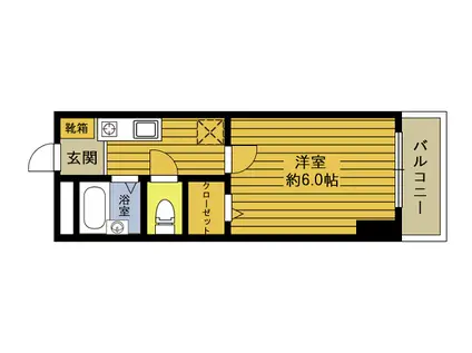 新喜屋ビル(1K/4階)の間取り写真