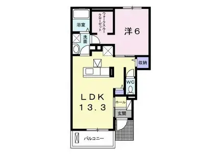 チェリーガーデンIII(1LDK/1階)の間取り写真