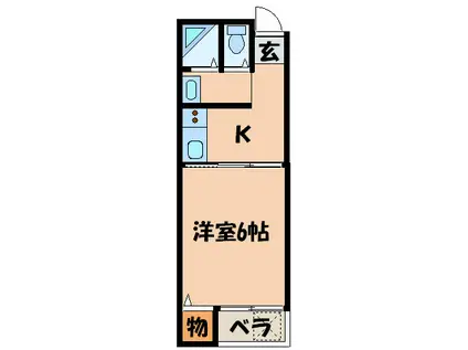 プロムナード(1K/1階)の間取り写真