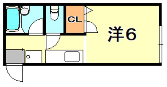 モント-レ御影(1K/2階)の間取り写真