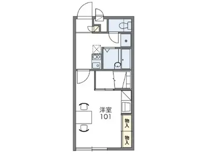 レオパレスビィグラッド(1K/2階)の間取り写真