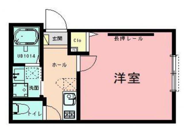 ハイズ湘南茅ケ崎(1K/1階)の間取り写真
