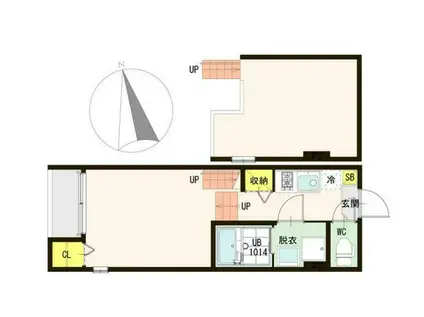 AVENIR KAWARAMACHI(1K/1階)の間取り写真