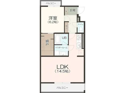 ADORE(1LDK/1階)の間取り写真