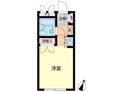 メゾン・ド・ブランシェ(ワンルーム/3階)の間取り写真