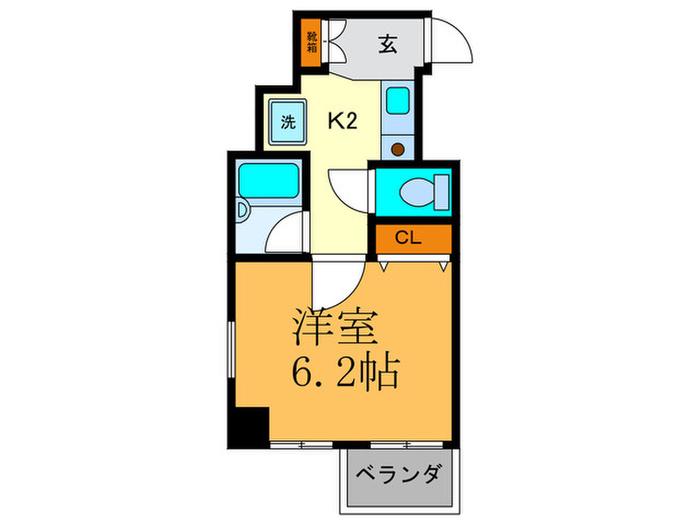 ベラジオ四条堀川(1K/5階)の間取り写真