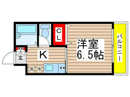 CASA PRIMAVERA(1K/1階)の間取り写真