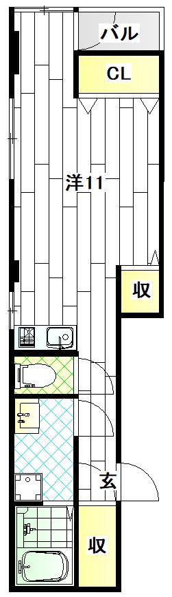真金町和洋ビル(ワンルーム/3階)の間取り写真