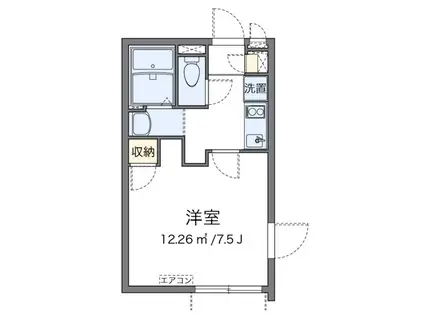 メゾンドヨヨギ(1K/2階)の間取り写真