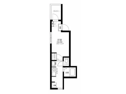 ラルーチェ(1K/2階)の間取り写真