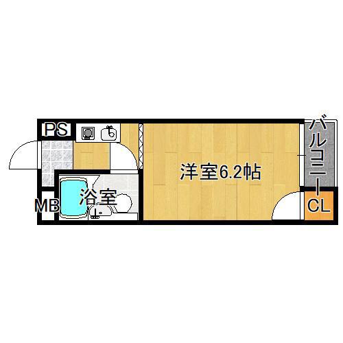 ルームハイツ5(1K/5階)の間取り写真