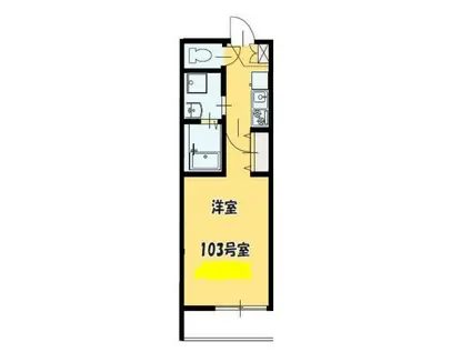 エスポワール中延(1K/1階)の間取り写真