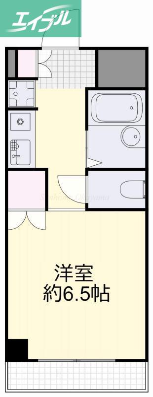 リアライズ西之町(1K/4階)の間取り写真