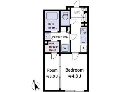ラヴィエール新板橋(2K/2階)の間取り写真