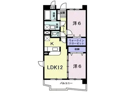 グラン フォレ(2LDK/3階)の間取り写真
