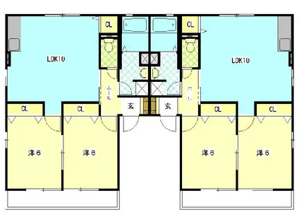 グランドール柳A(2LDK/1階)の間取り写真