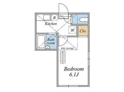 クレールコート三軒茶屋(ワンルーム/2階)の間取り写真