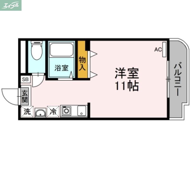 マンションフレンド(ワンルーム/2階)の間取り写真