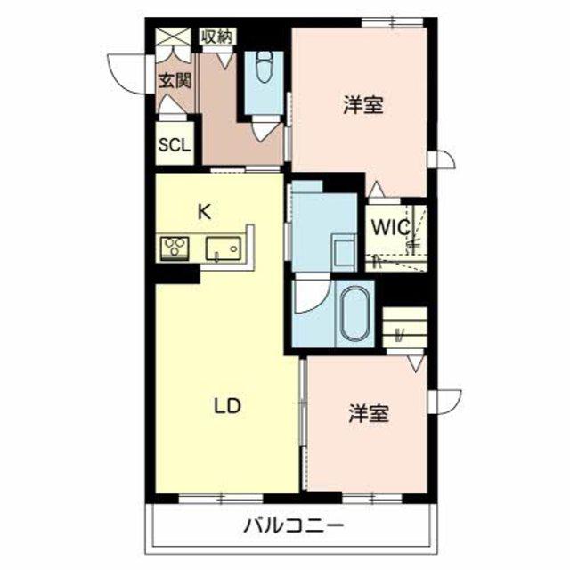 MAISON ALFORT(2LDK/2階)の間取り写真