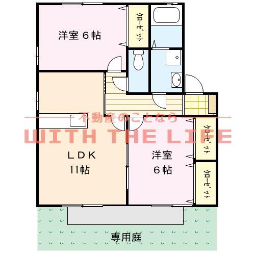ラヴィーンコート(2LDK/1階)の間取り写真