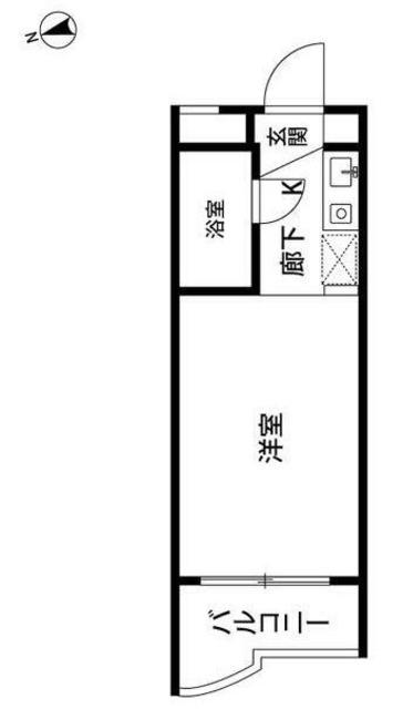 EXE吉祥寺(ワンルーム/4階)の間取り写真